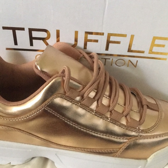 gold chunky sneakers